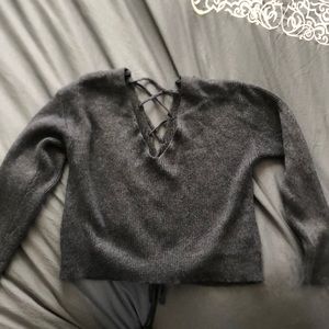 Tie back sweater
